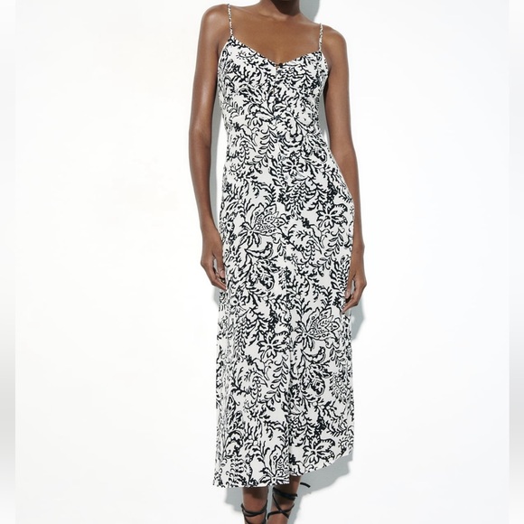 black and white zara dress size extra small - Picture 1 of 3